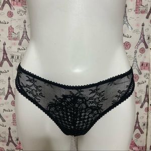 Victoria’s Secret Sexy Thong Black Mesh Large